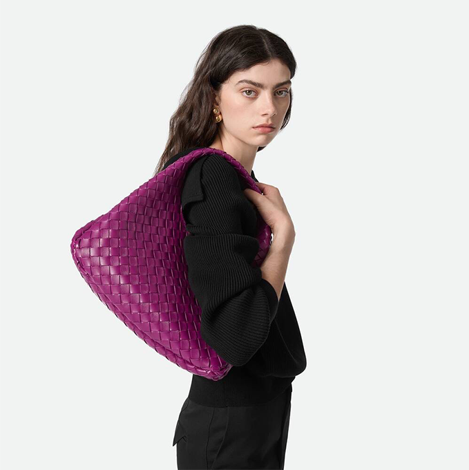 bottega veneta medium campana full intrecciato nappa leather hobo shoulder bag #844249